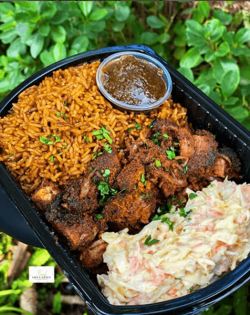 Spicy Jollof Rice with Beef & Chicken