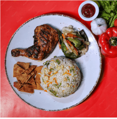 Thai Fried Rice with Grilled Chicken